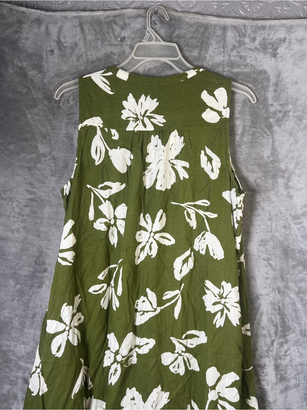 Sonoma Olive Green Sleeveless Floral Tunic - Picture 10 of 10